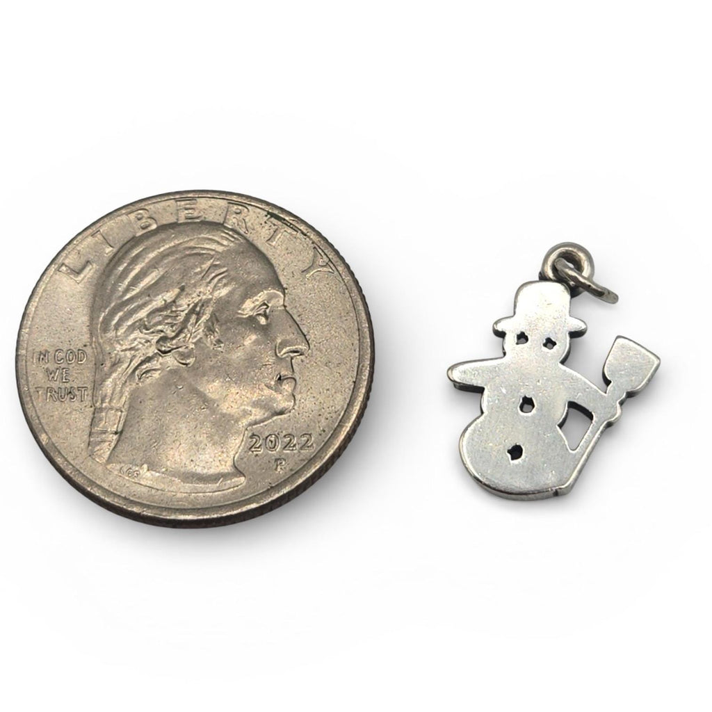 James Avery Retired Snowman Charm, 925 Sterling Silver, Uncut Loop