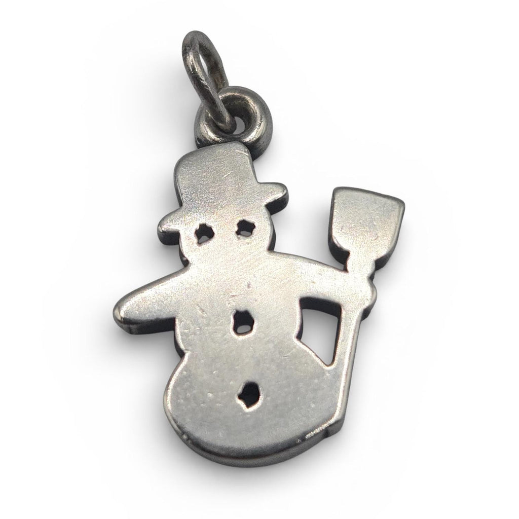 James Avery Retired Snowman Charm, 925 Sterling Silver, Uncut Loop