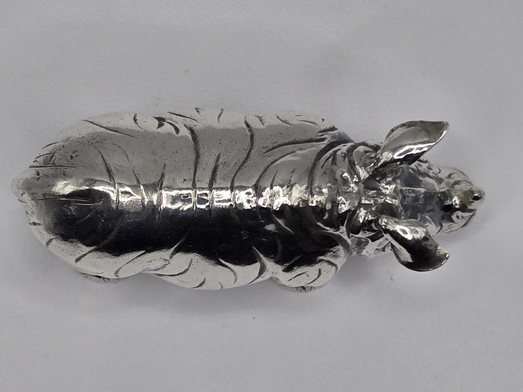 Buccellati Rhinoceros 925 Sterling Silver Figurine ITALY Handmade