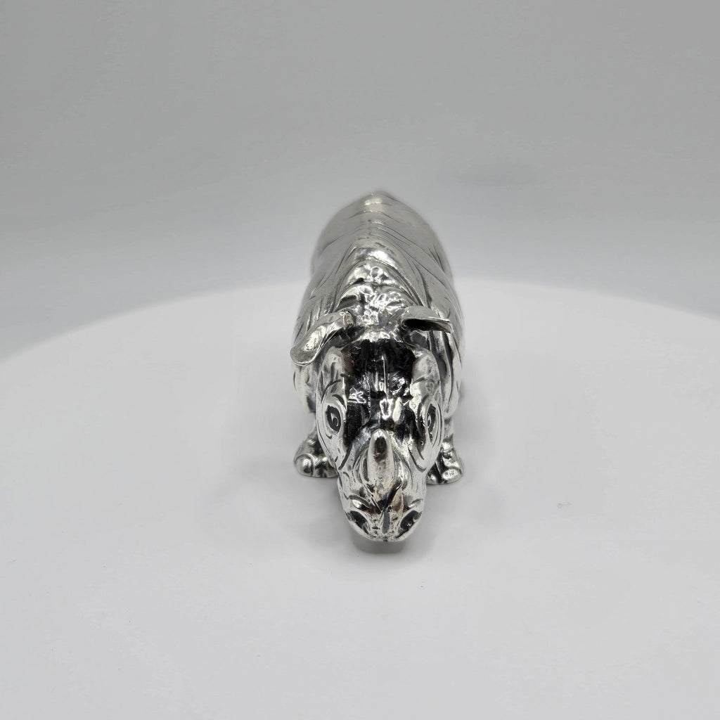 Buccellati Rhinoceros 925 Sterling Silver Figurine ITALY Handmade