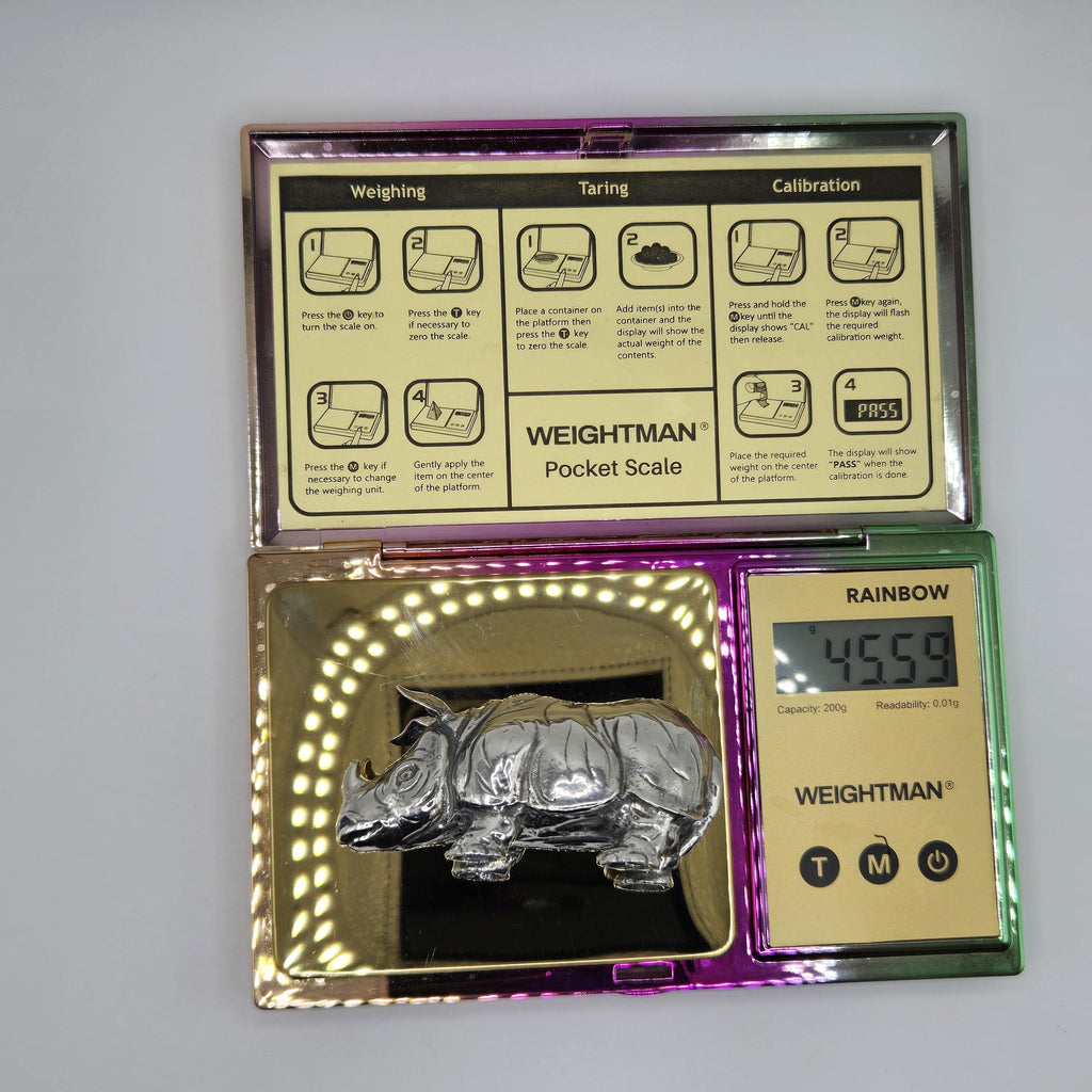 Buccellati Rhinoceros 925 Sterling Silver Figurine ITALY Handmade