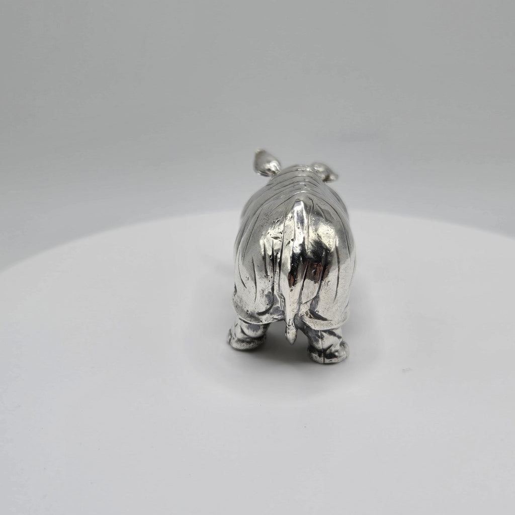 Buccellati Rhinoceros 925 Sterling Silver Figurine ITALY Handmade