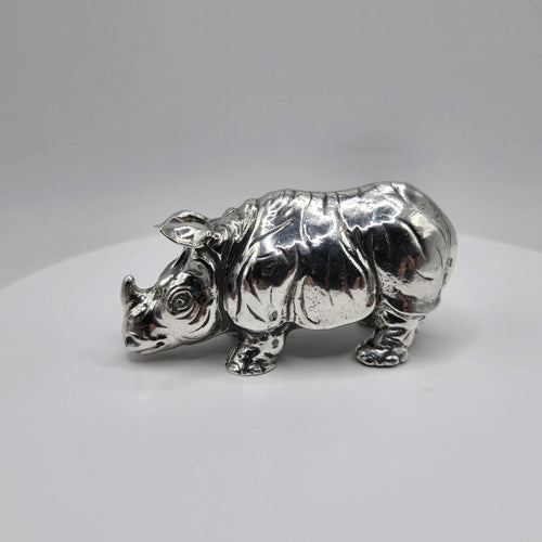 Buccellati Rhinoceros 925 Sterling Silver Figurine ITALY Handmade