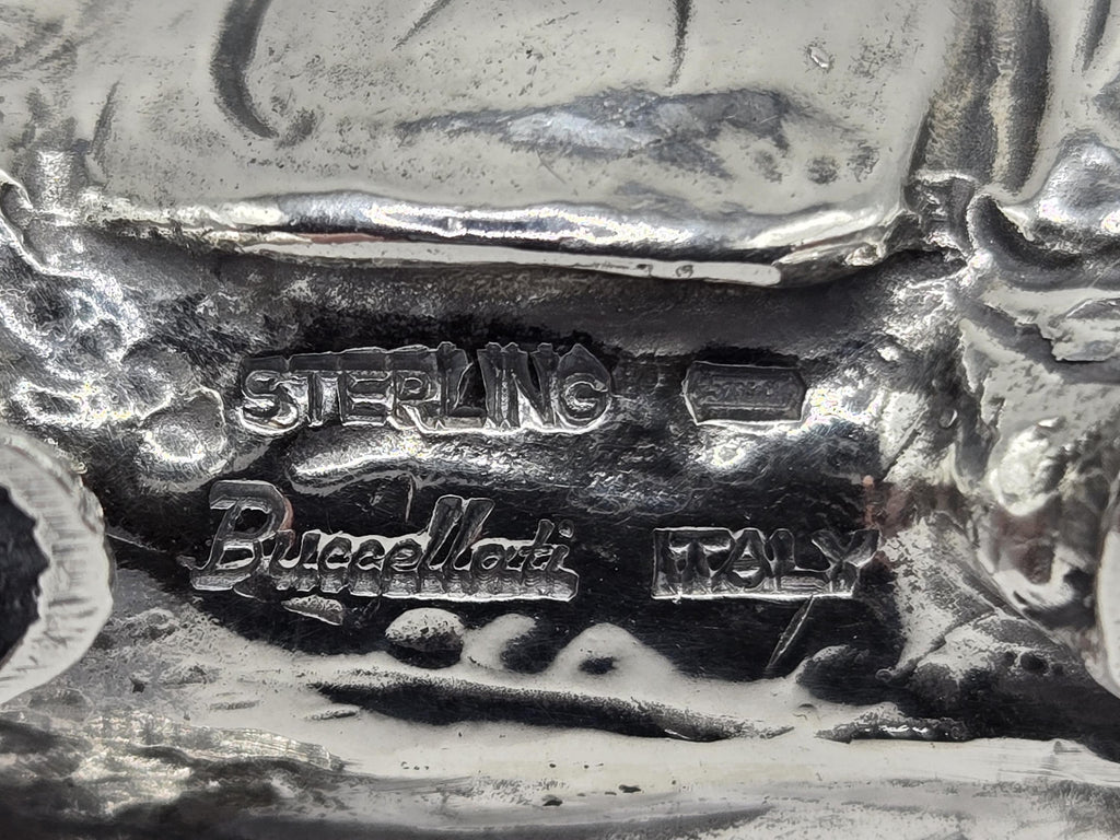 Buccellati Rhinoceros 925 Sterling Silver Figurine ITALY Handmade