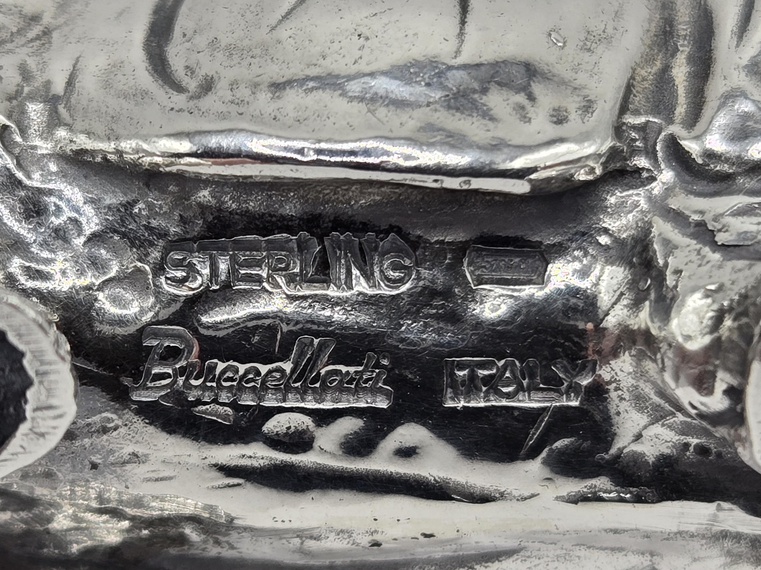 Buccellati Rhinoceros 925 Sterling Silver Figurine ITALY Handmade